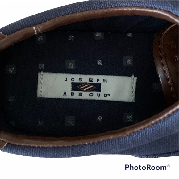 JOSEPH Abboud Parkers Navy Canvas Sneakers Size 8 - Picture 6 of 9